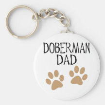 Big Paws Doberman Dad Key Chain