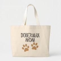 Big Paws Doberman Mum Canvas Bags
