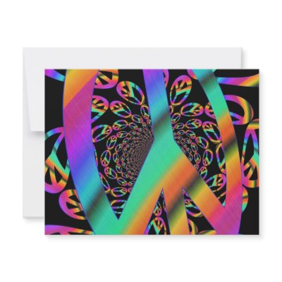 Big Peace Sign Invites by artispower