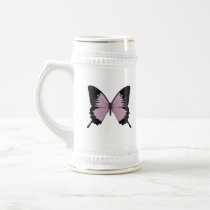 Big Pink & Black Butterfly - Personalise Mugs