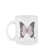 Big Pink & Black Butterfly - Personalise Coffee Mugs
