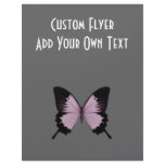 Big Pink & Black Butterfly - Personalize Flyer Design