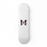 Big Pink & Black Butterfly - Personalize Skateboard Deck