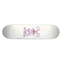 big pink happy silly rabbit.png skate board decks
