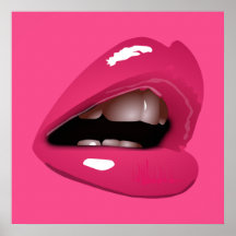 Big Pink Lips Canvas Print