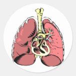 Big Pink Lungs Stickers
