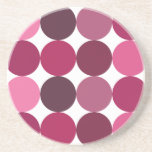 Big Pink Polka Dots Drink Coasters