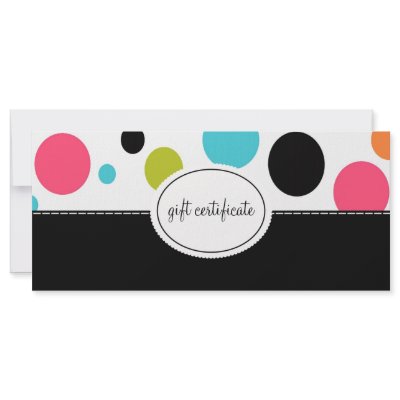 Big Polka Dots Boutique Style Gift Certificates by noteworthy