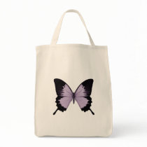 Big Purple & Black Butterfly Tote Bag