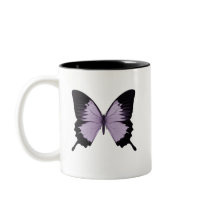 Big Purple & Black Butterfly Coffee Mug