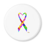 Big Puzzle Pieces Heart Shaped Awareness Ribbon