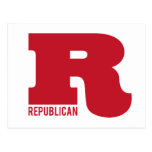 Big R - Republican Postcard