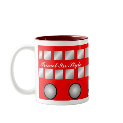Big Red Bus Mug by Eddys_Mad_Mugs