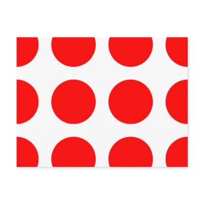 Big Red Dots Post Card by designs4you