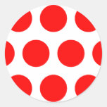 Big Red Dots Round Sticker