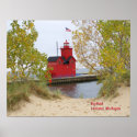 Big Red Lighthouse Poster posters