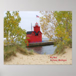 Big Red Lighthouse Poster posters