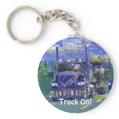Big Rig Car Transporter Truckin` Key-Chains Key Chain