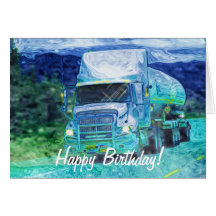 Big Rig Road-liner Truck-lover Birthday Card