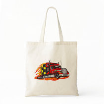 Big Rig Truck Tote Bags