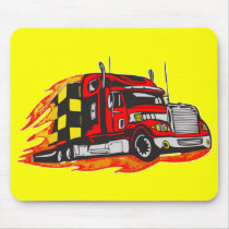 Big Rig Truck Mouse Mat