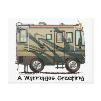 Big RV Camper Post Cards