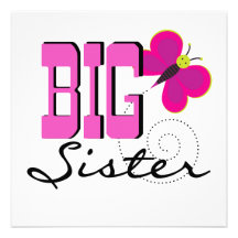 Big Sister - Butterfly Gifts Invite