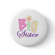 Big sister (flower) pinback buttons