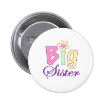 Big sister (flower) pinback buttons