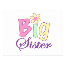 Big sister (flower) postcard