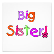 Big Sister Gifts Personalized Invitation
