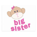 Big Sister monkey T-shirt Postcards