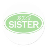 Big Sister (oval) Round Stickers