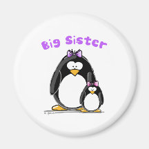 Big sister Penguin Fridge Magnets