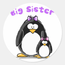 Big sister Penguin Stickers