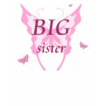 BIG sister pink butterfly girl's t-shirt