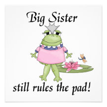 Big Sister Rules the Pad Gifts Custom Announcements