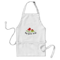big sister to be christmas birdies aprons