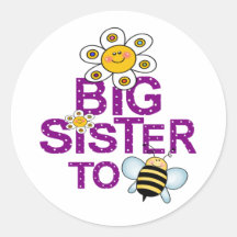 Big Sister To Be! Round Stickers