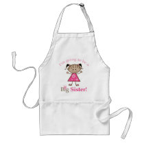 Big Sister To Be Stick Figure Girl Ethnic Aprons