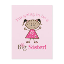 Big Sister To Be Stick Figure Girl Ethnic