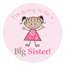 Big Sister To Be Stick Figure Girl Ethnic