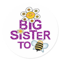 Big Sister To Be! Round Stickers
