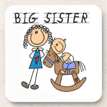 Big Sister With Baby Brother Gifts Beverage Coasters