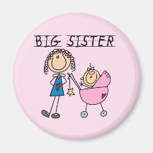 Big Sister with Little Sis Tshirts Fridge Magnets