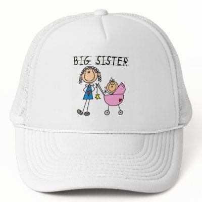 Big Sister with Little Sis Tshirts Trucker Hats by stick_figures