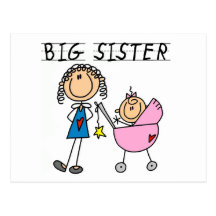 Big Sister with Little Sis Tshirts Postcard