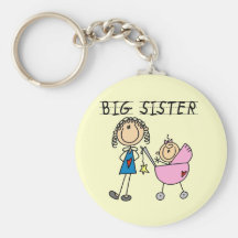 Big Sister With Little Sister T-shirts and Gifts Keychain