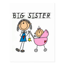 Big Sister with Little Sister T-shirts and Gifts Postcards