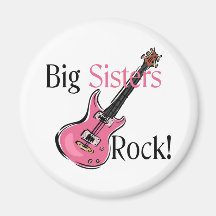 Big Sisters Rock Fridge Magnets
